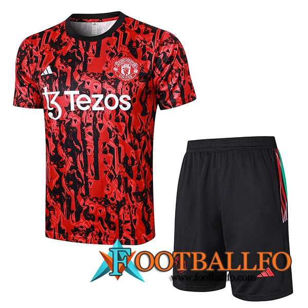Camiseta Entrenamiento + Cortos Manchester United Gris 2023/2024