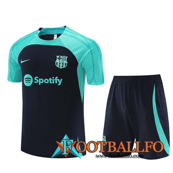 Camiseta Entrenamiento + Cortos FC Barcelona Azul marino 2023/2024 -03