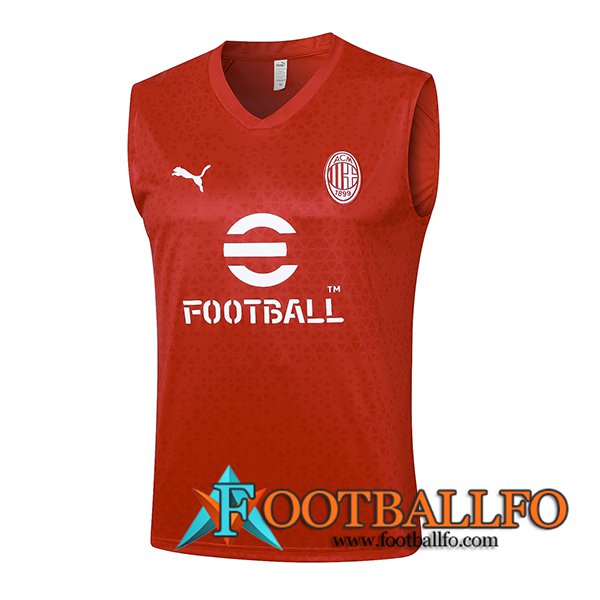 Chalecos De Futbol AC Milan Rojo 2023/2024