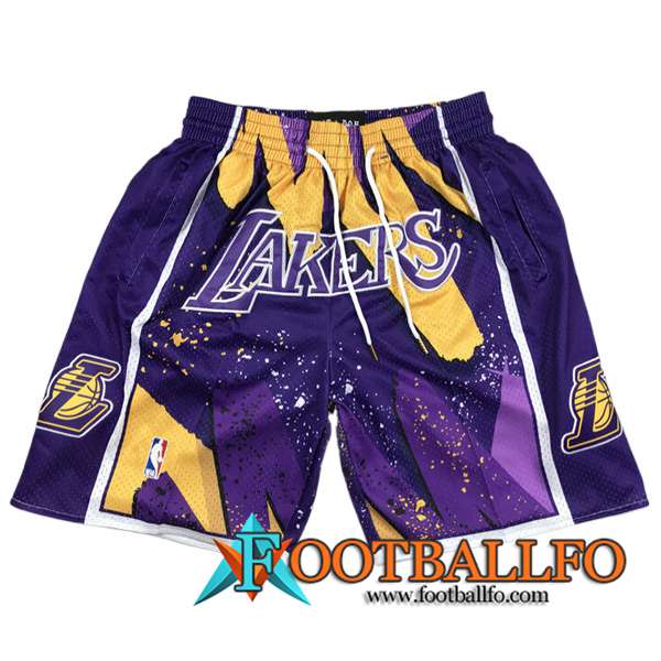 Cortos NBA Los Angeles Lakers 2023/24 Violeta/Amarillo