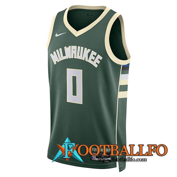 Camisetas De Futbol Milwaukee Bucks (LILLARD #0) 2023/24 Verde