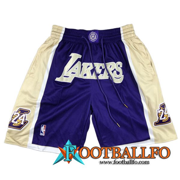 Cortos NBA Los Angeles Lakers 2023/24 Azul/Amarillo -03