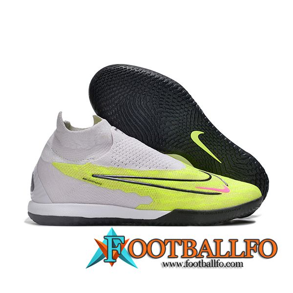Nike Botas De Fútbol Phantom GX Elite DF Link IC Blanco/Verde