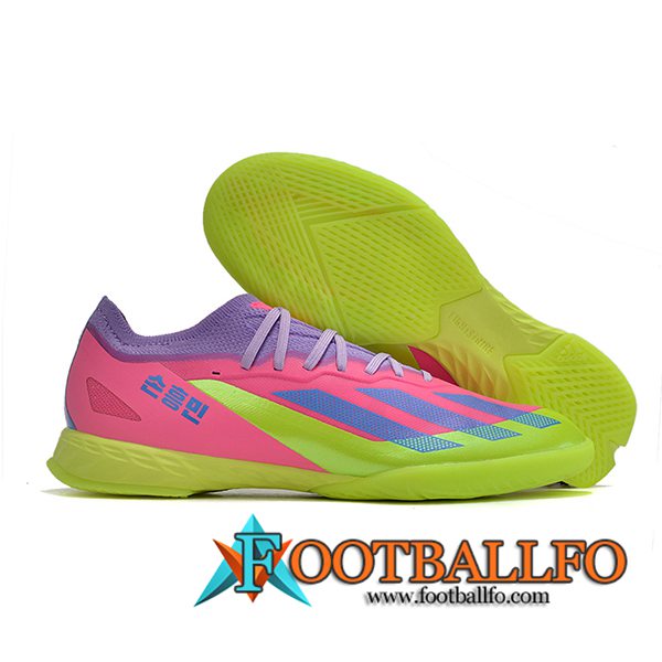 Adidas Botas De Fútbol X CRAZYFAST.1 IC BOOTS Verde/Violeta/Rosa