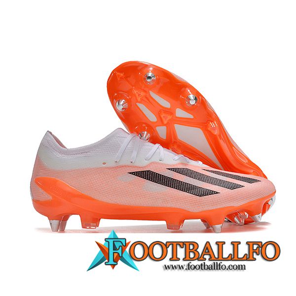 Adidas Botas De Fútbol X Crazyfast1 SG Blanco/Negro/Naranja