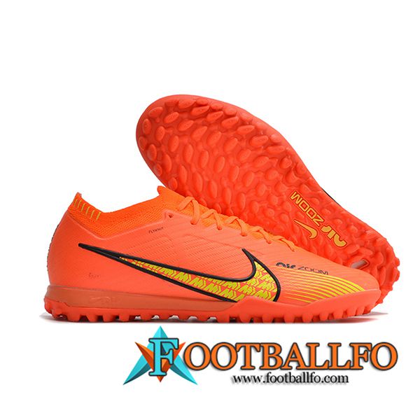 Nike Botas De Fútbol Air Zoom Mercurial Vapor XV Elite TF Naranja/Amarillo