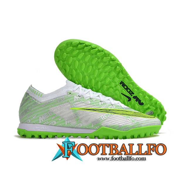 Nike Botas De Fútbol Air Zoom Mercurial Vapor XV Elite TF Blanco/Verde