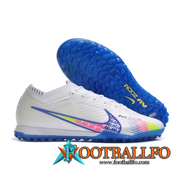 Nike Botas De Fútbol Air Zoom Mercurial Vapor XV Elite TF Blanco/Azul