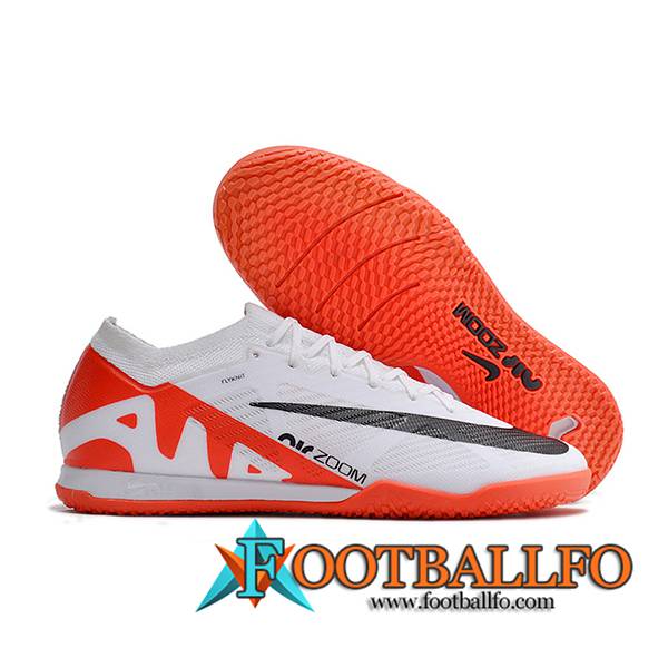Nike Botas De Fútbol Air Zoom Mercurial Vapor XV Elite IC Blanco/Negro/Naranja