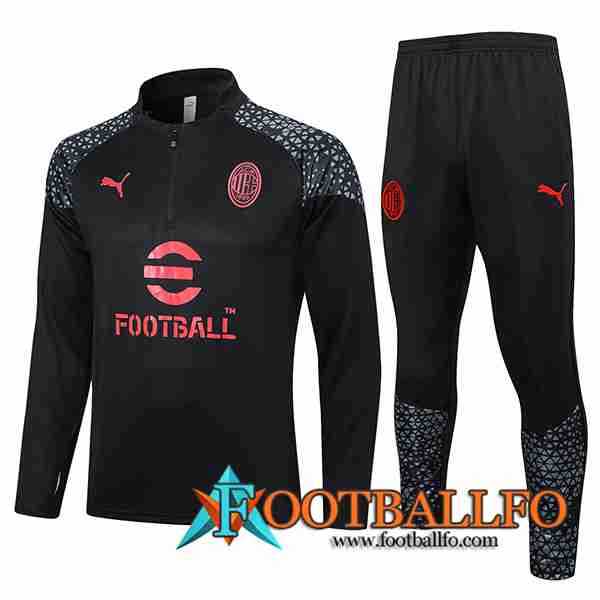 Chandal Equipos De Futbol AC Milan Negro 2023/2024 -04