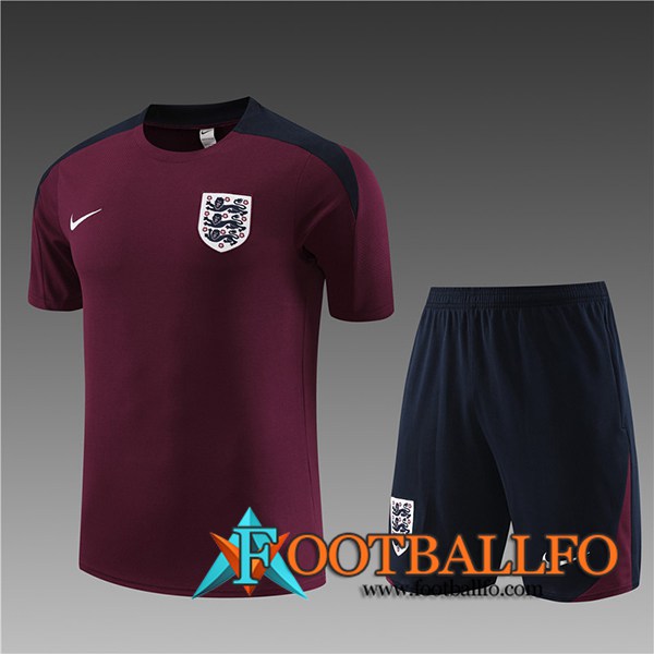 Camiseta Entrenamiento + Cortos Inglaterra Ninos Rojo 2023/2024
