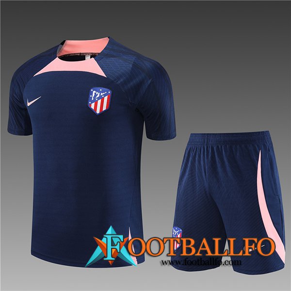 Camiseta Entrenamiento + Cortos Atletico Madrid Ninos Azul marino 2023/2024