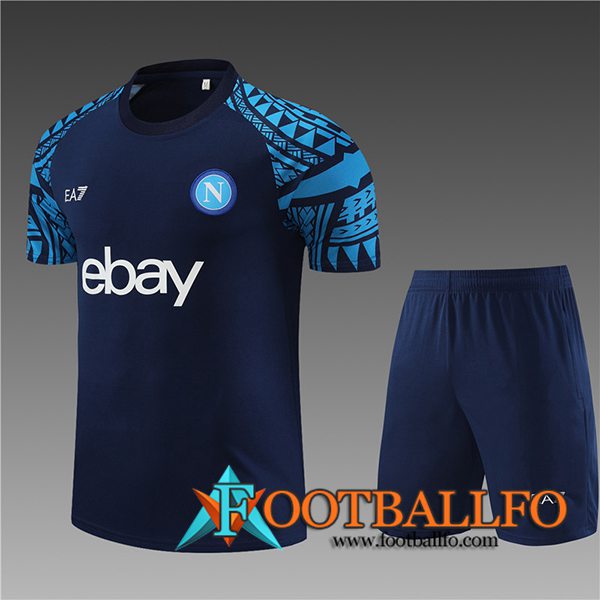 Camiseta Entrenamiento + Cortos Naples Ninos Azul marino 2023/2024