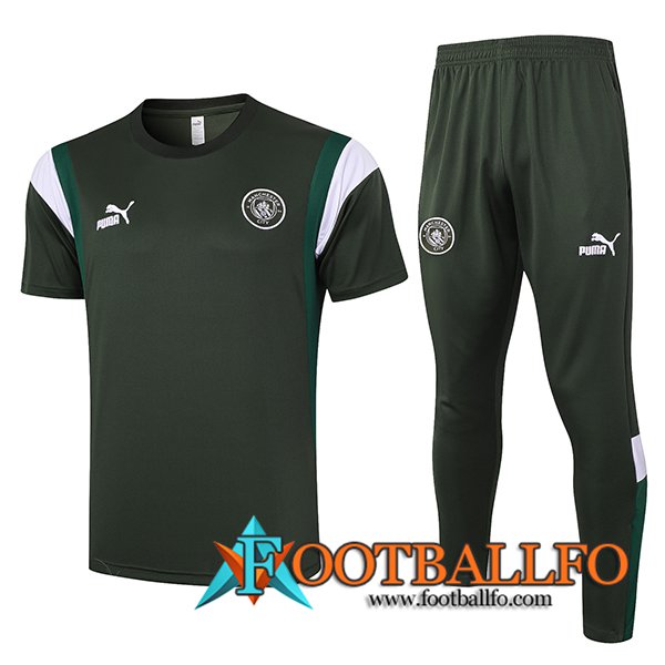 Camiseta Entrenamiento + Pantalones Manchester City Verde 2023/2024