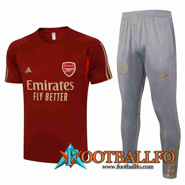 Camiseta Entrenamiento + Pantalones Arsenal Rojo 2023/2024