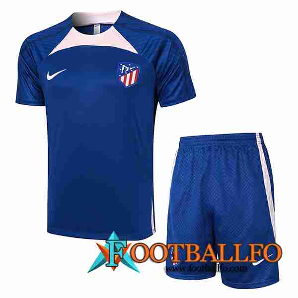 Camiseta Entrenamiento + Cortos Atletico Madrid Azul 2023/2024