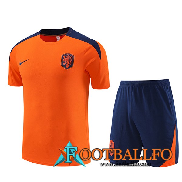 Camiseta Entrenamiento + Cortos Países Bajos Naranja 2023/2024