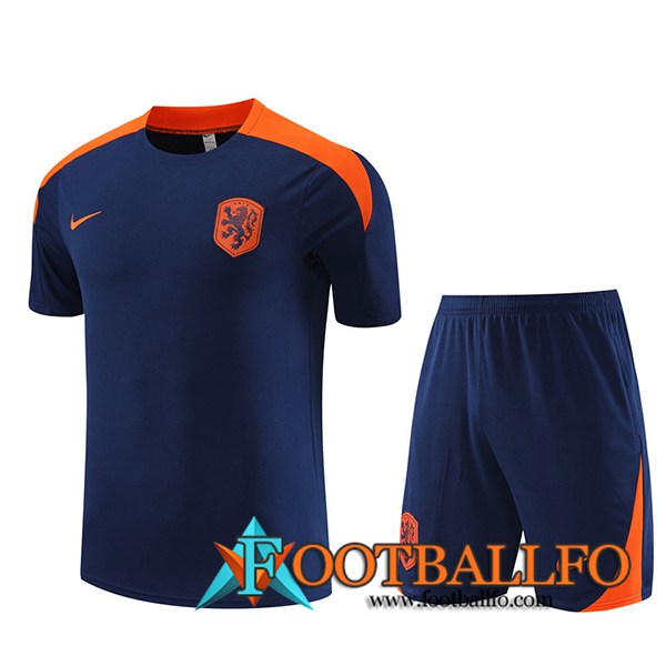 Camiseta Entrenamiento + Cortos Países Bajos Azul marino 2023/2024