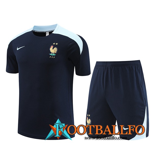 Camiseta Entrenamiento + Cortos Francia Azul marino 2023/2024