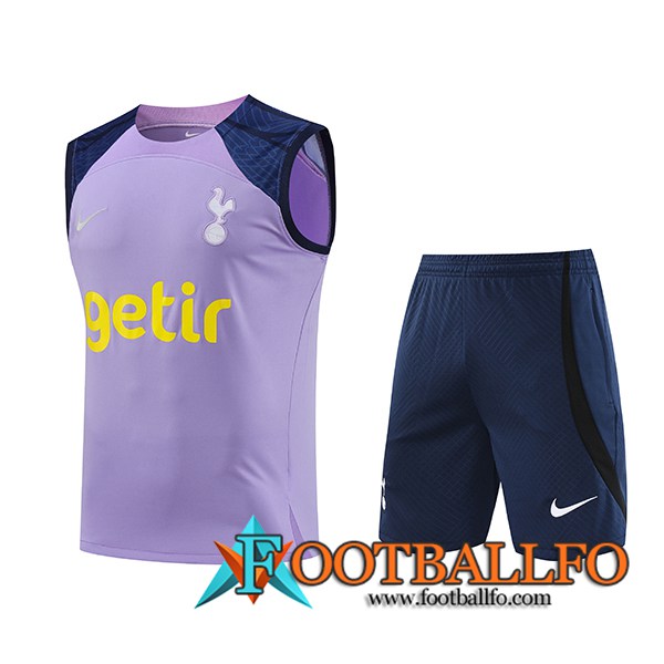 Camiseta Entrenamiento sin mangas + Cortos Tottenham Hotspur Violeta 2023/2024 -02