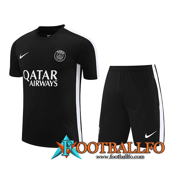 Camiseta Entrenamiento + Cortos PSG Negro 2023/2024 -03