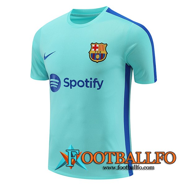Camiseta Entrenamiento FC Barcelona Azul Claro 2023/2024 -02