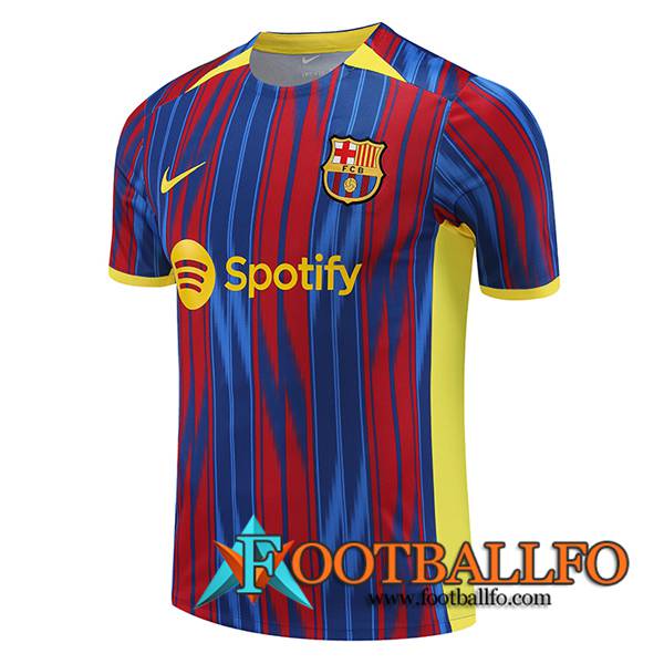 Camiseta Entrenamiento FC Barcelona Rojo/Azul 2023/2024