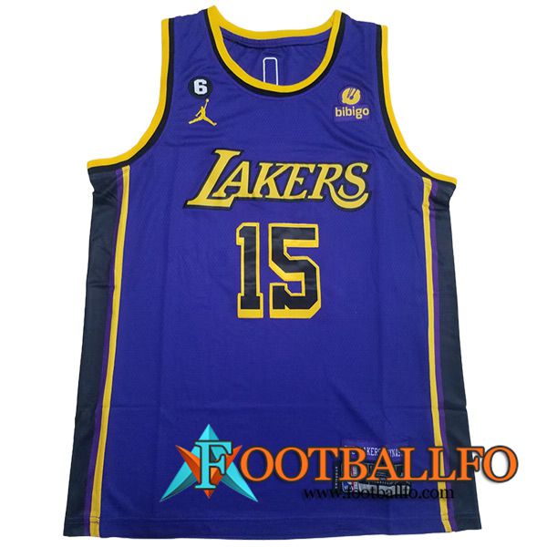 Camisetas De Futbol Los Angeles Lakers (REAVES #15) 2023/24 Azul