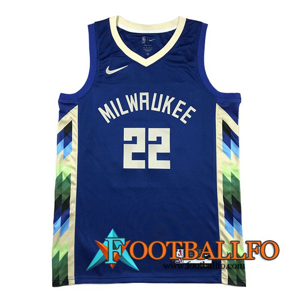 Camisetas De Futbol Milwaukee Bucks (MIDDLETON #22) 2023/24 Azul