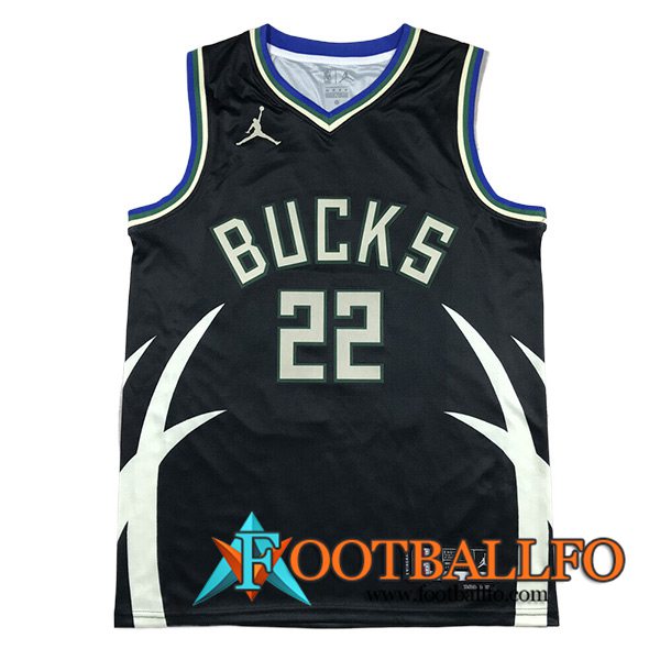 Camisetas De Futbol Milwaukee Bucks (MIDDLETON #22) 2023/24 Negro