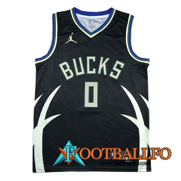 Camisetas De Futbol Milwaukee Bucks (LILLARD #0) 2023/24 Negro