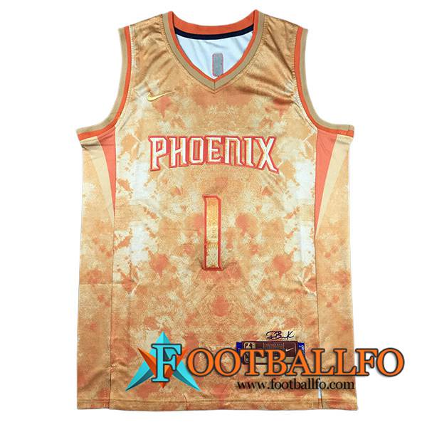 Camisetas De Futbol Phoenix Suns (BOOKER #1) 2023/24 Amarillo