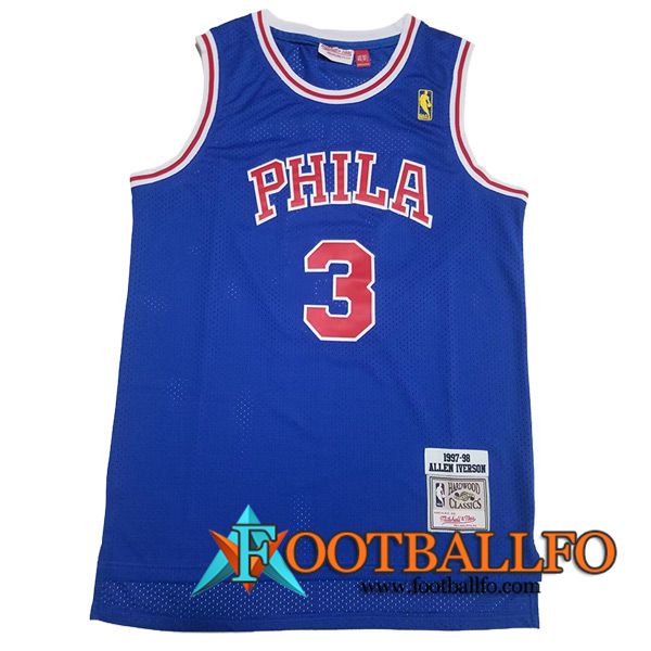 Camisetas De Futbol Philadelphia 76ers (IVERSON #3) 2023/24 Azul