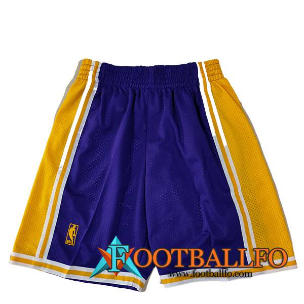 Cortos NBA Los Angeles Lakers 2023/24 Violeta/Amarillo -02