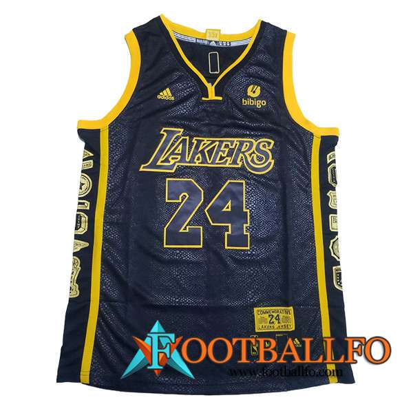 Camisetas De Futbol Los Angeles Lakers (BRYANT #24) 2023/24 Negro/Amarillo