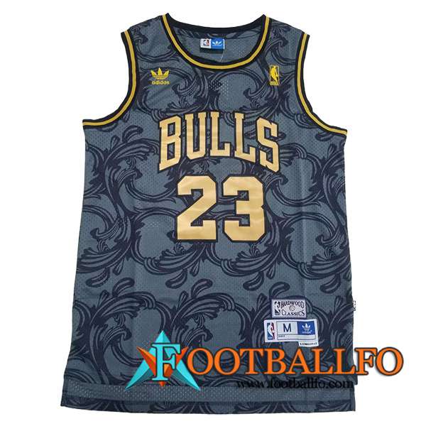 Camisetas De Futbol Chicago Bulls (JORDAN #23) 2023/24 Gris/Negro/Amarillo