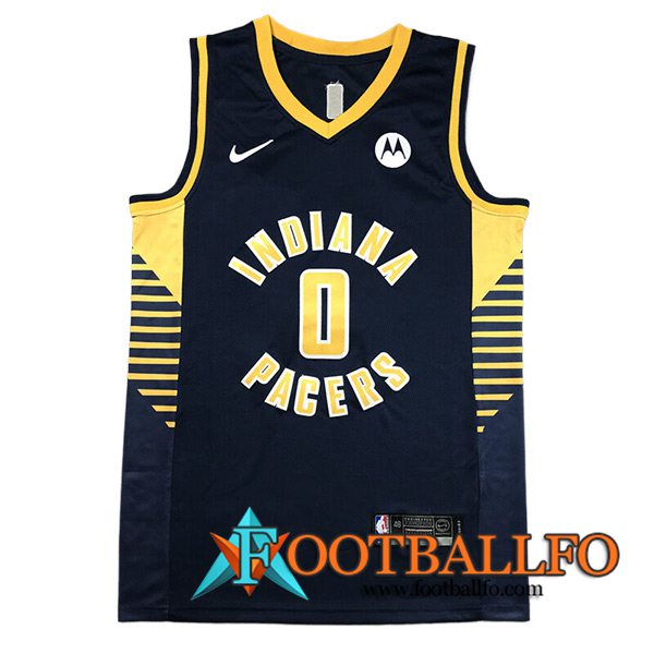 Camisetas De Futbol Indiana Pacers (HALIBURTON #0) 2023/24 Negro/Amarillo