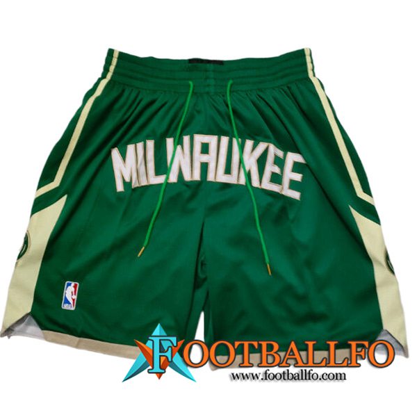 Cortos NBA Milwaukee Bucks 2023/24 Verde