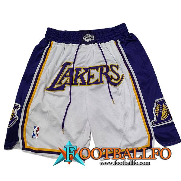 Cortos NBA Los Angeles Lakers 2023/24 Blanco/Azul -02
