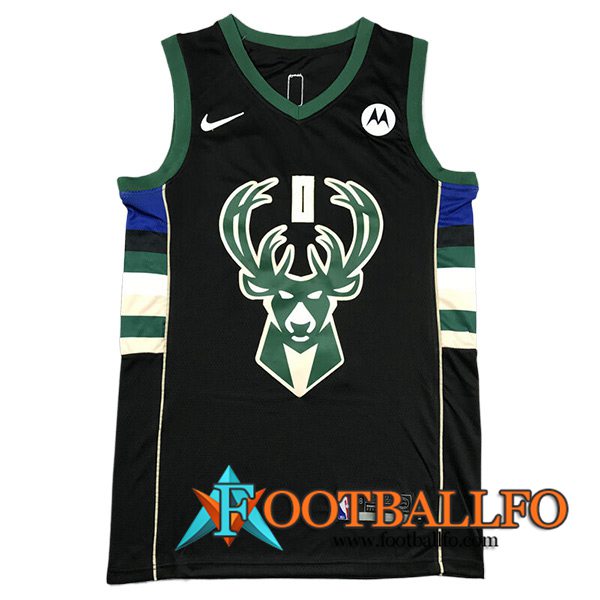 Camisetas De Futbol Milwaukee Bucks (LILLARD #0) 2023/24 Negro/Verde