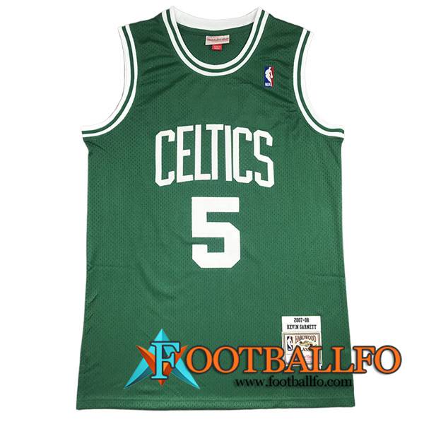 Camisetas De Futbol Boston Celtics (GARNETT #5) 2023/24 Verde -04