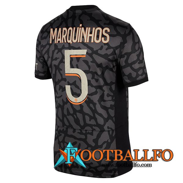 Camisetas De Futbol PSG (MARQUINHOS #5) 2023/2024 Tercera