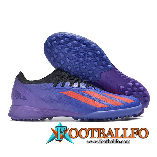 Adidas Botas De Fútbol X CRAZYFAST.1 TF BOOTS Violeta/Rojo