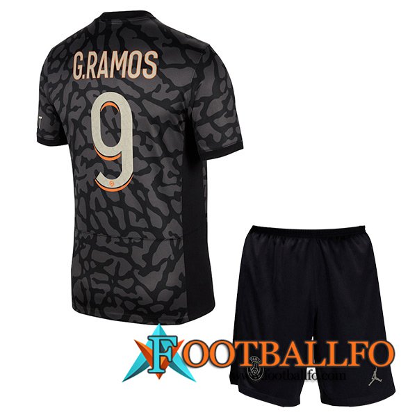 Camisetas De Futbol PSG (G.RAMOS #9) Ninos 2023/2024 Tercera