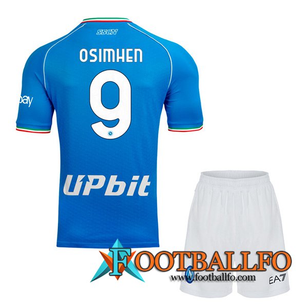 Camisetas De Futbol SSC Napoli (OSIMHEN #9) Ninos 2023/2024 Primera