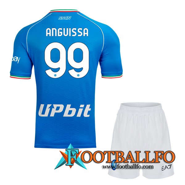 Camisetas De Futbol SSC Napoli (ANGUISSA #99) Ninos 2023/2024 Primera