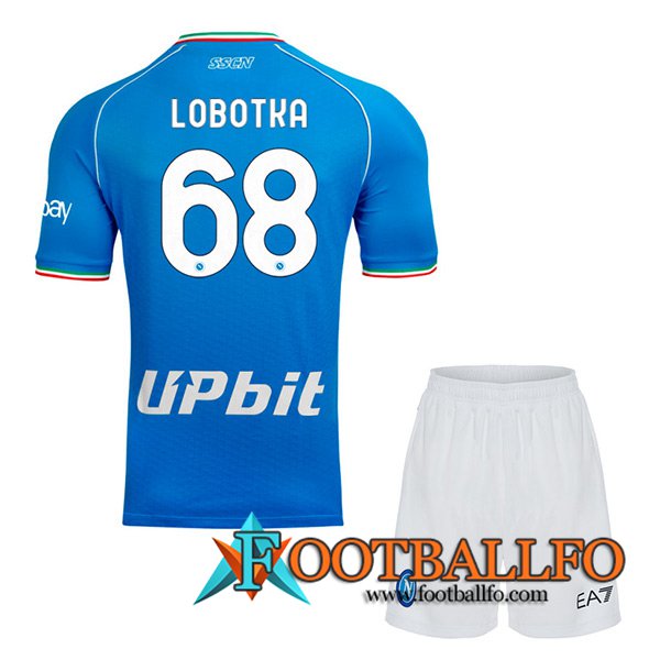 Camisetas De Futbol SSC Napoli (LOBOTKA #68) Ninos 2023/2024 Primera