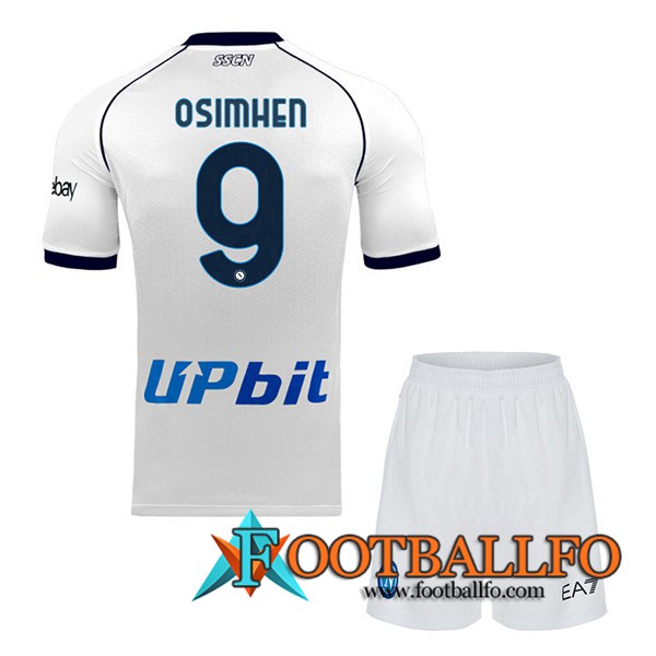 Camisetas De Futbol SSC Napoli (OSIMHEN #9) Ninos 2023/2024 Segunda