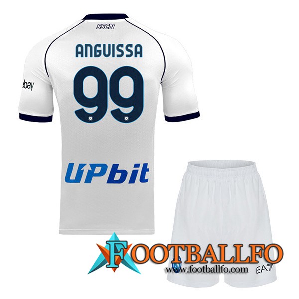 Camisetas De Futbol SSC Napoli (ANGUISSA #99) Ninos 2023/2024 Segunda