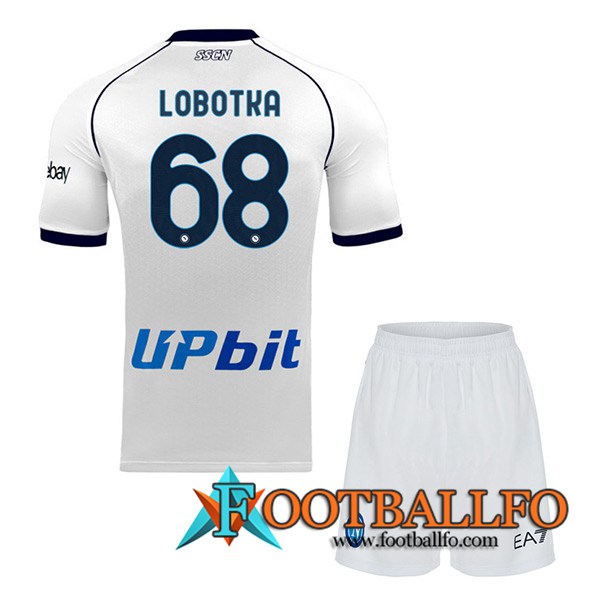 Camisetas De Futbol SSC Napoli (LOBOTKA #68) Ninos 2023/2024 Segunda